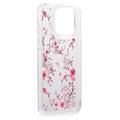 iPhone 15 Pro Fashion TPU Cover - lyserøde blomster