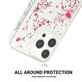 iPhone 15 Pro Fashion TPU Cover - lyserøde blomster