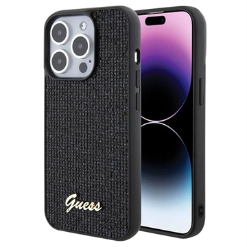 iPhone 15 Pro Guess Disco Metal Script Logo Cover