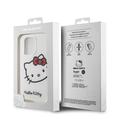 iPhone 15 Pro Hello Kitty IML Kitty Hoved Cover - Hvid