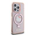 iPhone 15 Pro Hello Kitty IML Ringstand Glitter MagSafe Cover - Pink