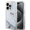 iPhone 15 Pro Hello Kitty Liquid Glitter Charms Cover - Gennemsigtig