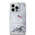 iPhone 15 Pro Hello Kitty Liquid Glitter Charms Cover - Gennemsigtig
