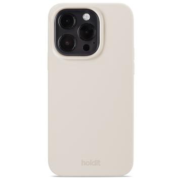 iPhone 15 Pro Holdit Silikone Cover - lys beige