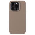 iPhone 15 Pro Holdit Silikone Cover - mokkabrun