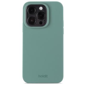 iPhone 15 Pro Holdit Silikone Cover - mosgrøn