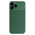 iPhone 15 Pro Flydende Silikoneetui med Linseglasbeskyttelse - Grøn
