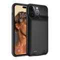 iPhone 15 Pro Max Backup Battericover - 8500mAh - Sort