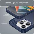 iPhone 15 Pro Max Børstet TPU Cover - Karbonfiber
