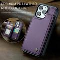 iPhone 15 Pro Max Caseme C22-etui RFID-kortpung - lilla