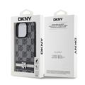 iPhone 15 Pro Max DKNY Ternet Mønster og Stribe Cover - Sort