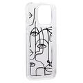 iPhone 15 Pro Max Fashion TPU Cover - abstrakt portræt