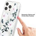 iPhone 15 Pro Max Fashion TPU Cover - hvide blomster