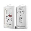 iPhone 15 Pro Max Hello Kitty IML Kitty Hoved Cover - Hvid