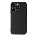 iPhone 15 Pro Max Hybrid Cover - Karbonfiber - Sort