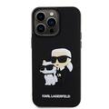 iPhone 15 Pro Max Karl Lagerfeld 3D-gummi Karl & Choupette NFT-etui - sort