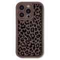 iPhone 15 Pro Max TPU-cover med leopardprint - Kaffe