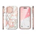 iPhone 15 Pro Max Supcase Cosmo Mag Hybrid-etui - Pink Marble