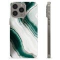iPhone 15 Pro Max TPU Cover - Smaragd Marmor