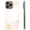 iPhone 15 Pro Max TPU Cover - Gylden Perle Marmor