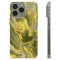 iPhone 15 Pro Max TPU Cover - Oliv Marmor