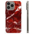 iPhone 15 Pro Max TPU Cover - Rød Marmor