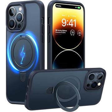 iPhone 15 Pro Max Torras Upro Ostand Matte Cover - MagSafe-kompatibel - Sort