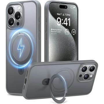 iPhone 15 Pro Max Torras Upro Ostand Matte Cover - MagSafe-kompatibel - Titangrå