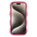 iPhone 15 Pro Max Bølgekant magnetisk hybrid cover - hot pink