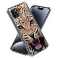 iPhone 15 Pro Stilfuld Ultra-Slim TPU Cover - Leopard