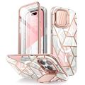 iPhone 15 Pro Supcase Cosmo Mag Hybrid-etui - Pink Marble