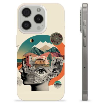 iPhone 15 Pro TPU Cover - Abstrakt Collage