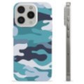 iPhone 15 Pro TPU Cover - Blå Camouflage