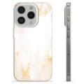 iPhone 15 Pro TPU Cover - Gylden Perle Marmor
