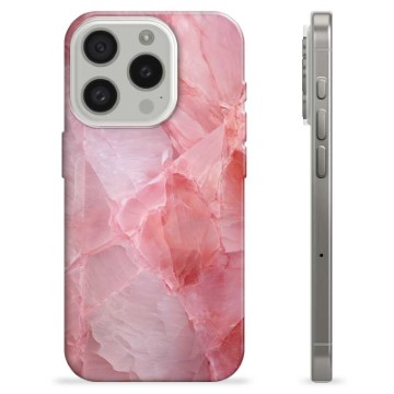 iPhone 15 Pro TPU Cover - Lyserød Kvarts