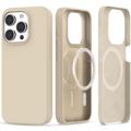 iPhone 15 Pro Tech-Protect Silicone MagSafe Cover - Beige
