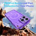 iPhone 15 Pro Wave-Edge Laser Glitter MagSafe Cover - Gennemsigtig lilla