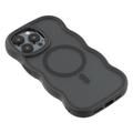 iPhone 15 Pro Bølgekant magnetisk hybrid cover - sort