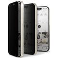 iPhone 15 Ringke TG Privacy skærmbeskytter i hærdet glas - sort kant