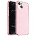 iPhone 15 Stylish Glitter Series Hybrid Cover - Pink