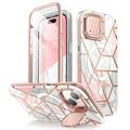 iPhone 15 Supcase Cosmo Mag Hybrid-etui - Pink Marble