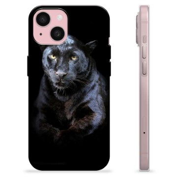 iPhone 15 TPU Cover - Sort Panter