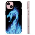 iPhone 15 TPU Cover - Blå Ild Drage