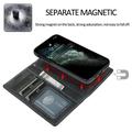 iPhone 15 Vintage 2-i-1-pungetui med aftageligt låg - sort