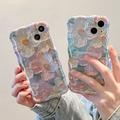 iPhone 15 TPU-cover med bølgede kanter og oliemaleri - Blomster