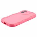 iPhone 16 Candy Color Wavy TPU Cover - Hot Pink