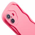 iPhone 16 Candy Color Wavy TPU Cover - Hot Pink
