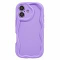 iPhone 16 Candy Color Wavy TPU Cover - Lilla