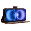 iPhone 16 Kortholder Pung Etui - Brun