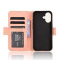iPhone 16 Kortholder Pung Etui - Pink